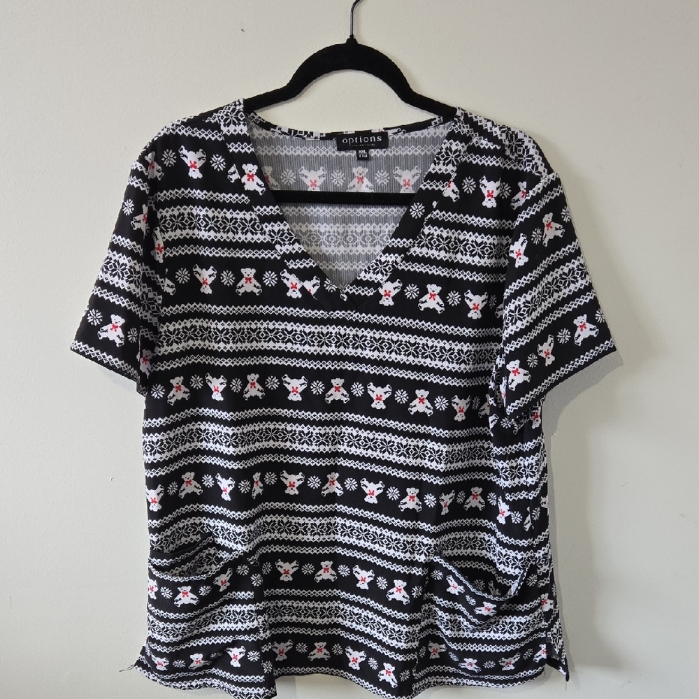 Ladies XXL Options International Scrub Top